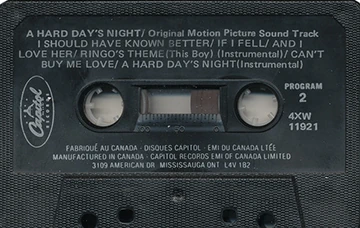 A Hard Day's Night (US Format), K7.11921.6.1