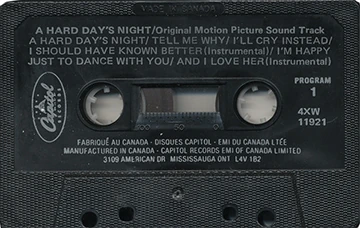 A Hard Day's Night (US Format), K7.11921.6.1