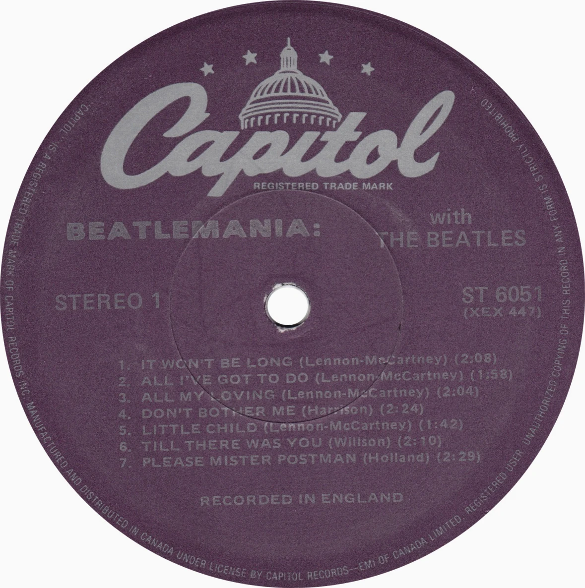 Beatlemania! With The Beatles, LP.6051.11.1