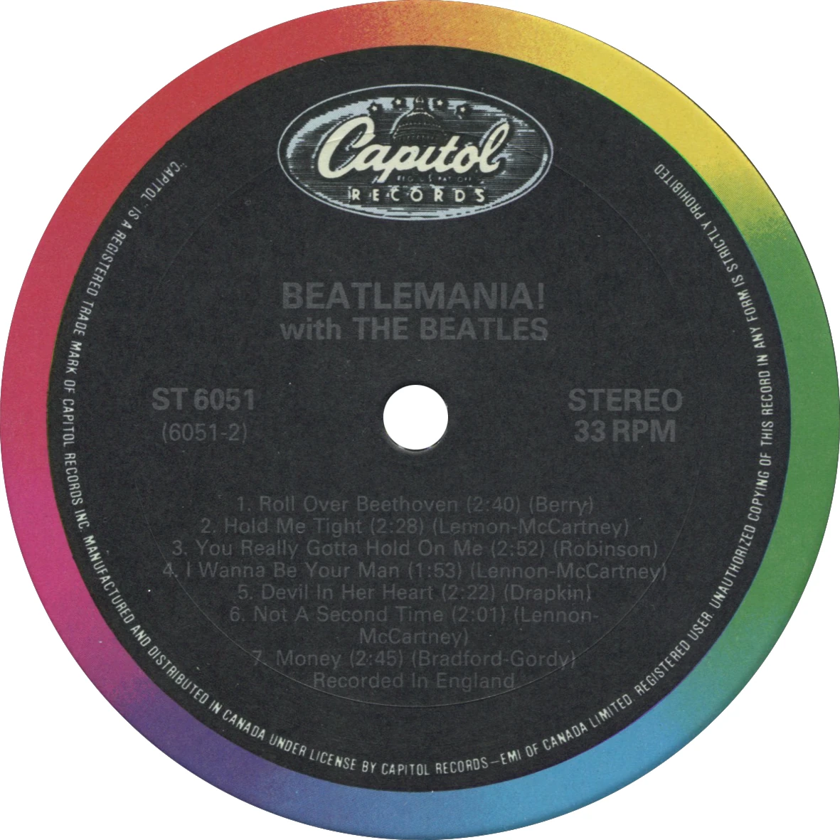 Beatlemania! With The Beatles, LP.6051.13.1