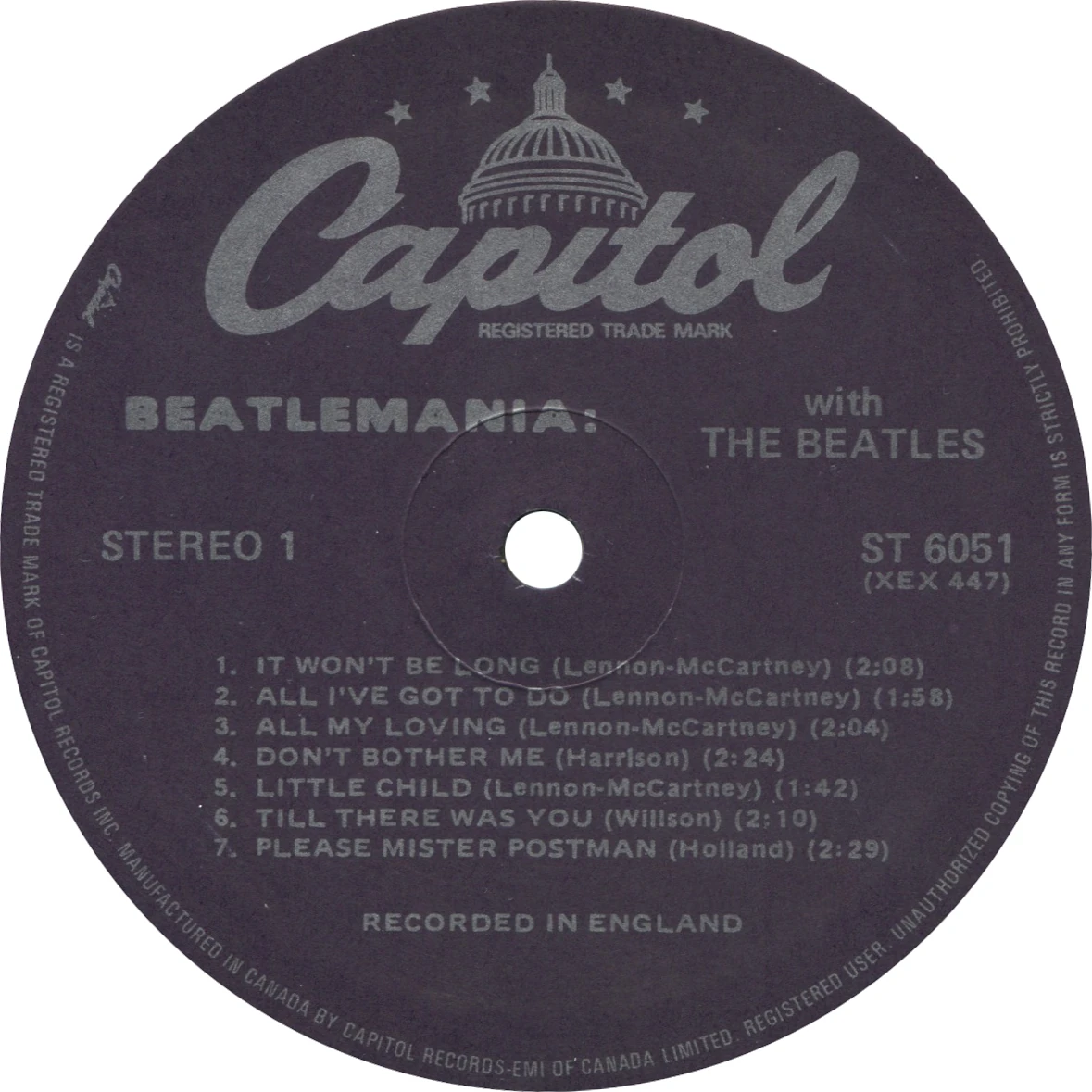Beatlemania! With The Beatles, LP.6051.9.1