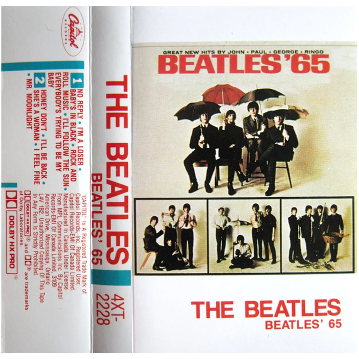 Beatles'65, K7.2228.6.1, colour J-card, flat