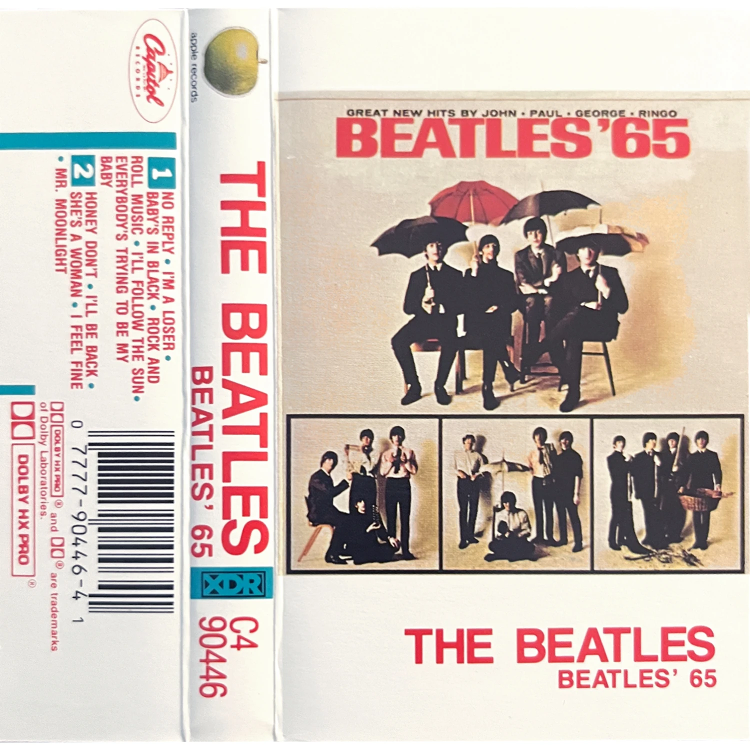 Beatles'65, K7.2228.7E.1, colour J-card with Apple and XDR logos, flat