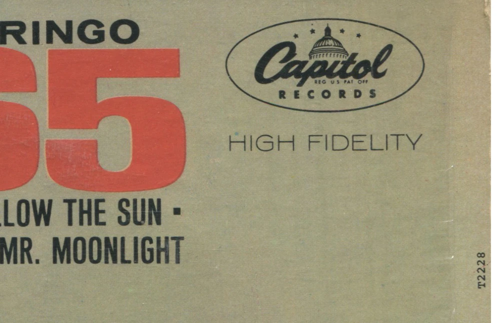 Beatles'65, LP.2228.2.3, front cover detail, sideways catalogue number