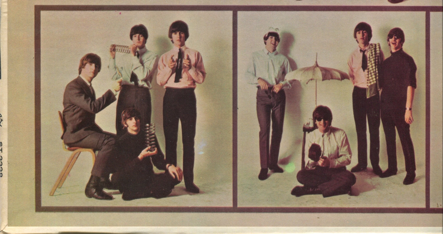 Beatles'65, LP.2228.6.1, front cover detail, bottom photos