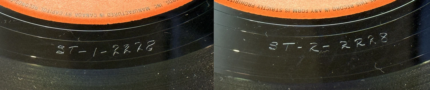 Beatles'65, LP.2228.7.2, matrix stamp detail