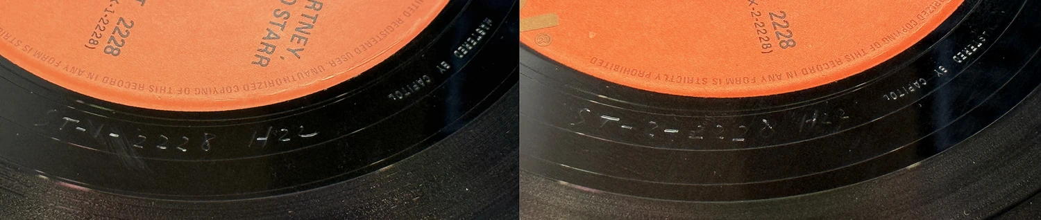Beatles'65, LP.2228.8.1, matrix stamp detail