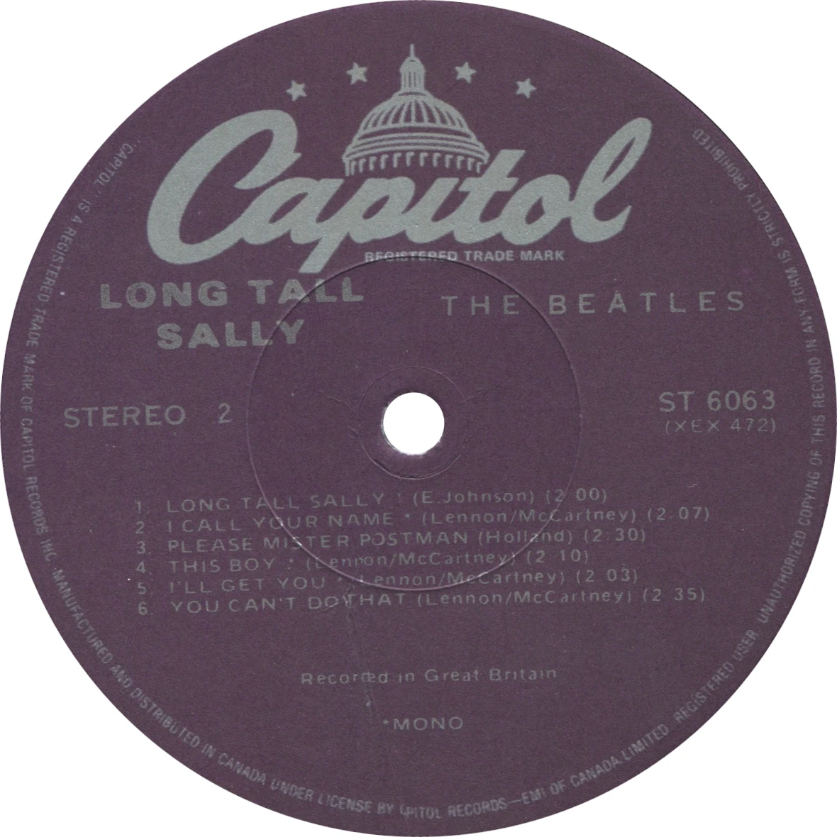 Long Tall Sally, LP.6063.11.1