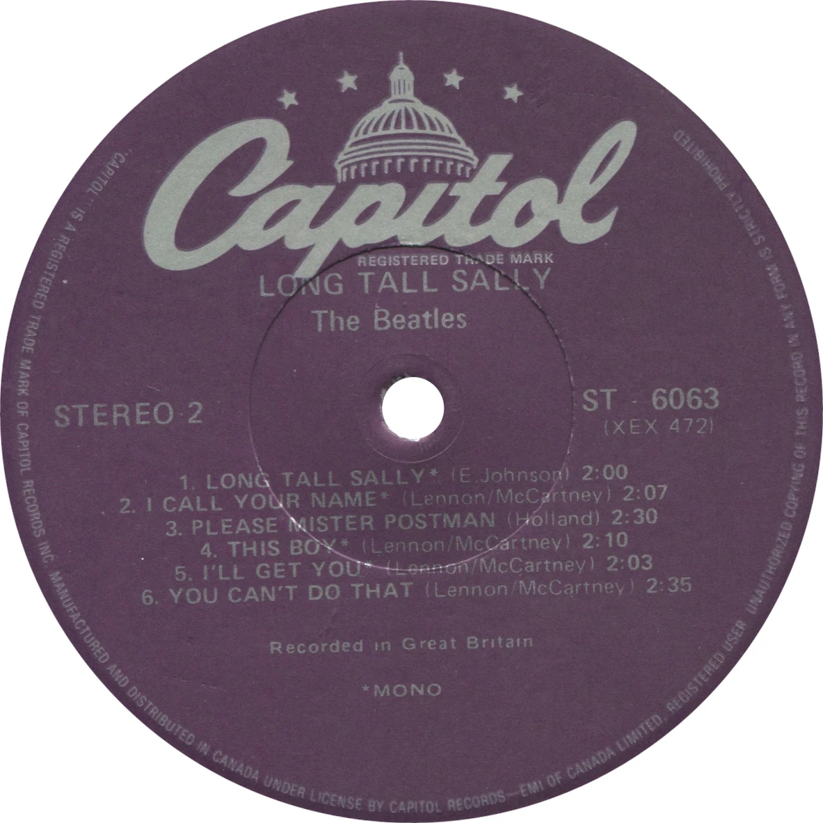 Long Tall Sally, LP.6063.11.2