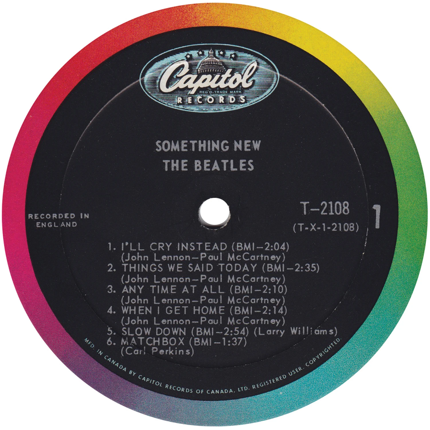Something New, LP.2108.1.3, label