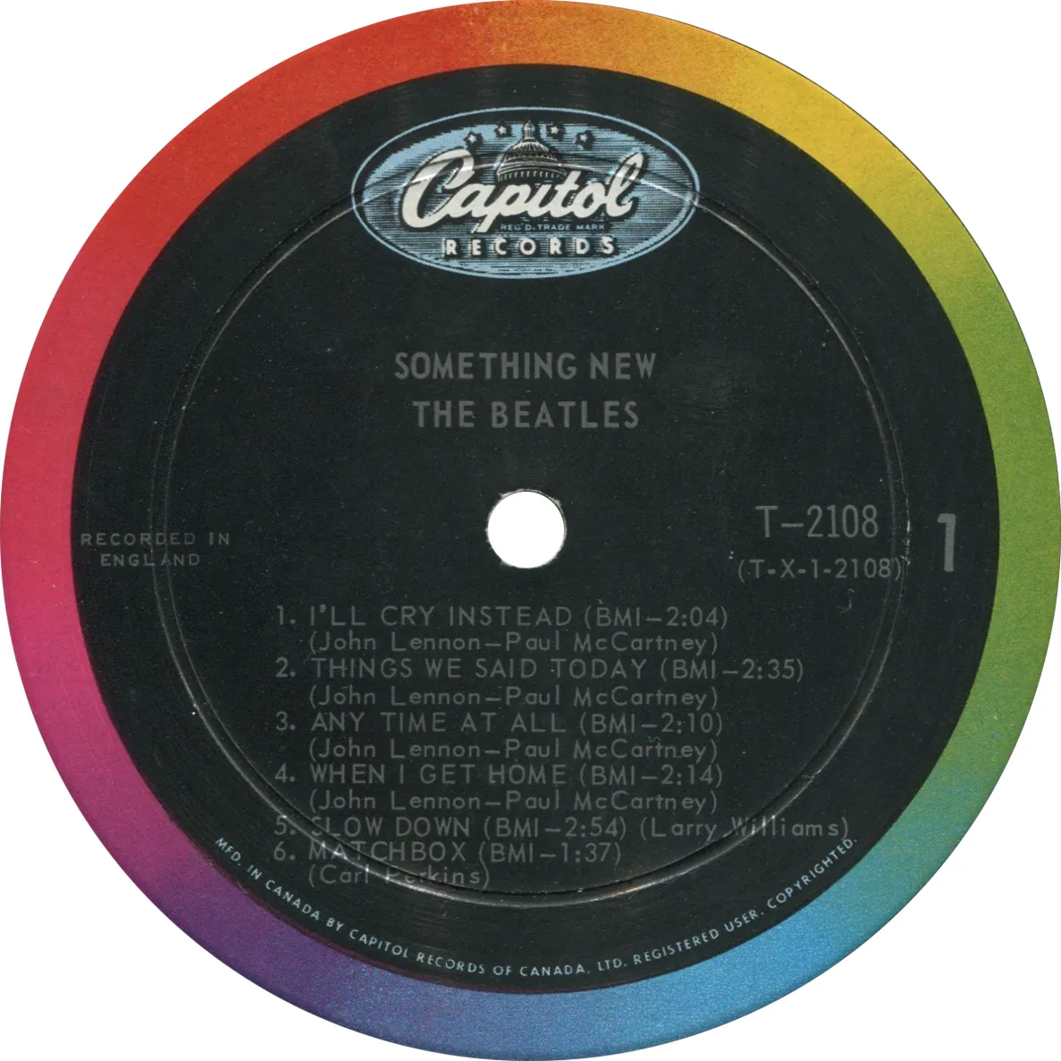 Something New, LP.2108.1.3, étiquette A