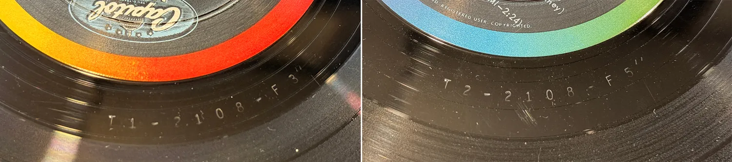 Something New, LP.2108.1.1, détail du numéro de matrice