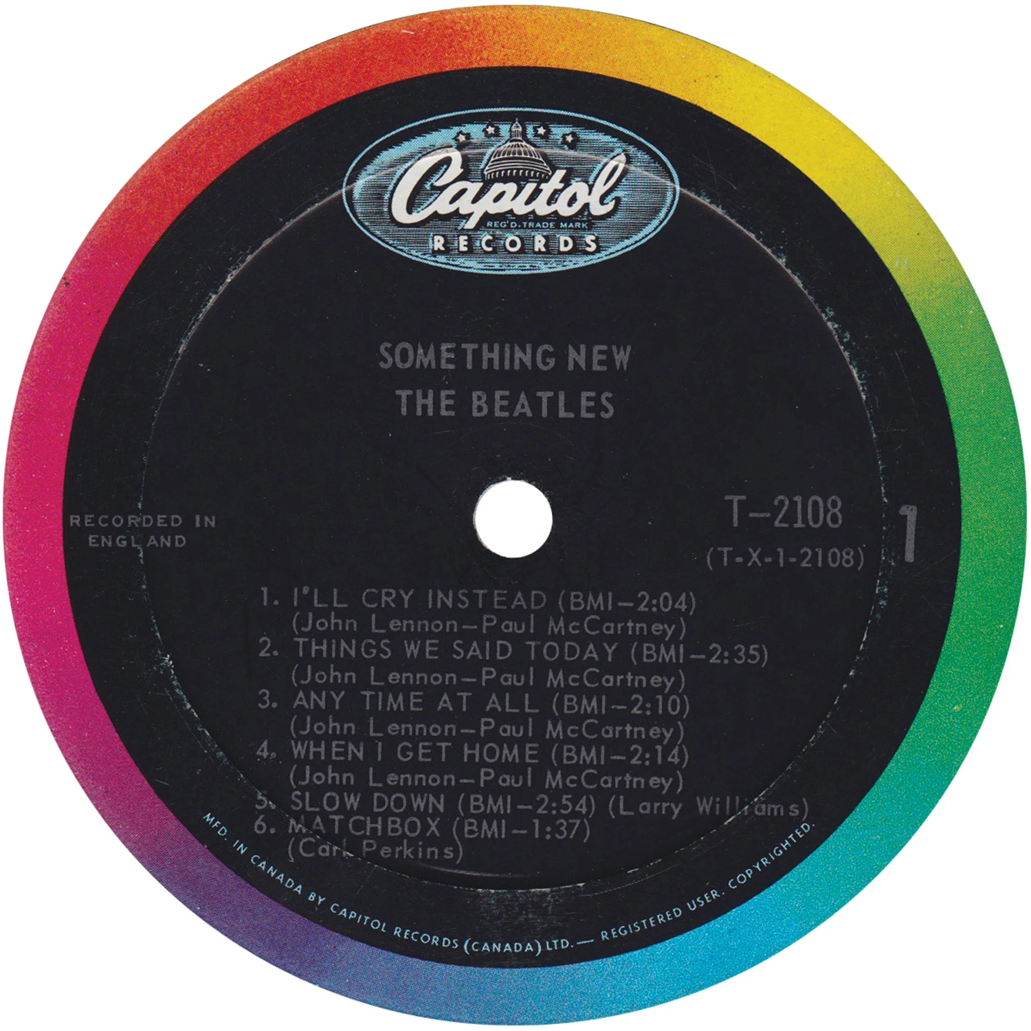 Something New, LP.2108.2.2, label