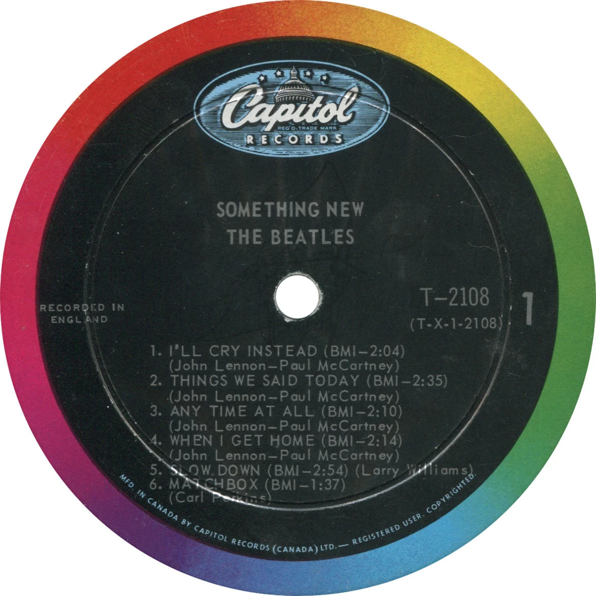 Something New, LP.2108.2.1, étiquette