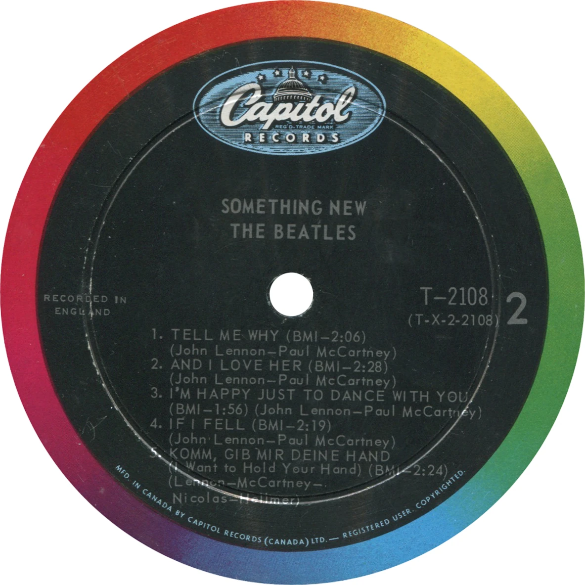 Something New, LP.2108.2.1, étiquette