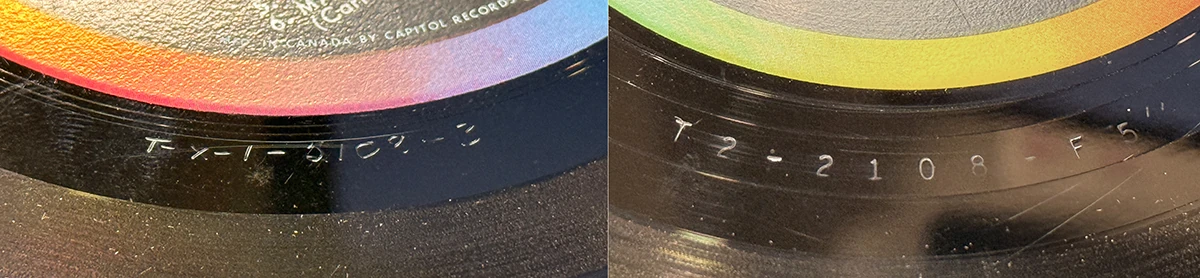 Something New, LP.2108.2.2, détail du numéro de matrice