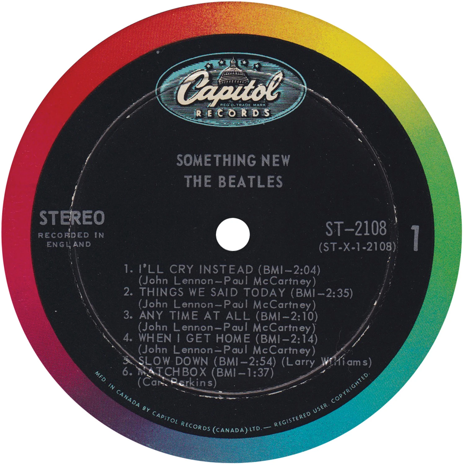 Something New, LP.2108.2.3, label