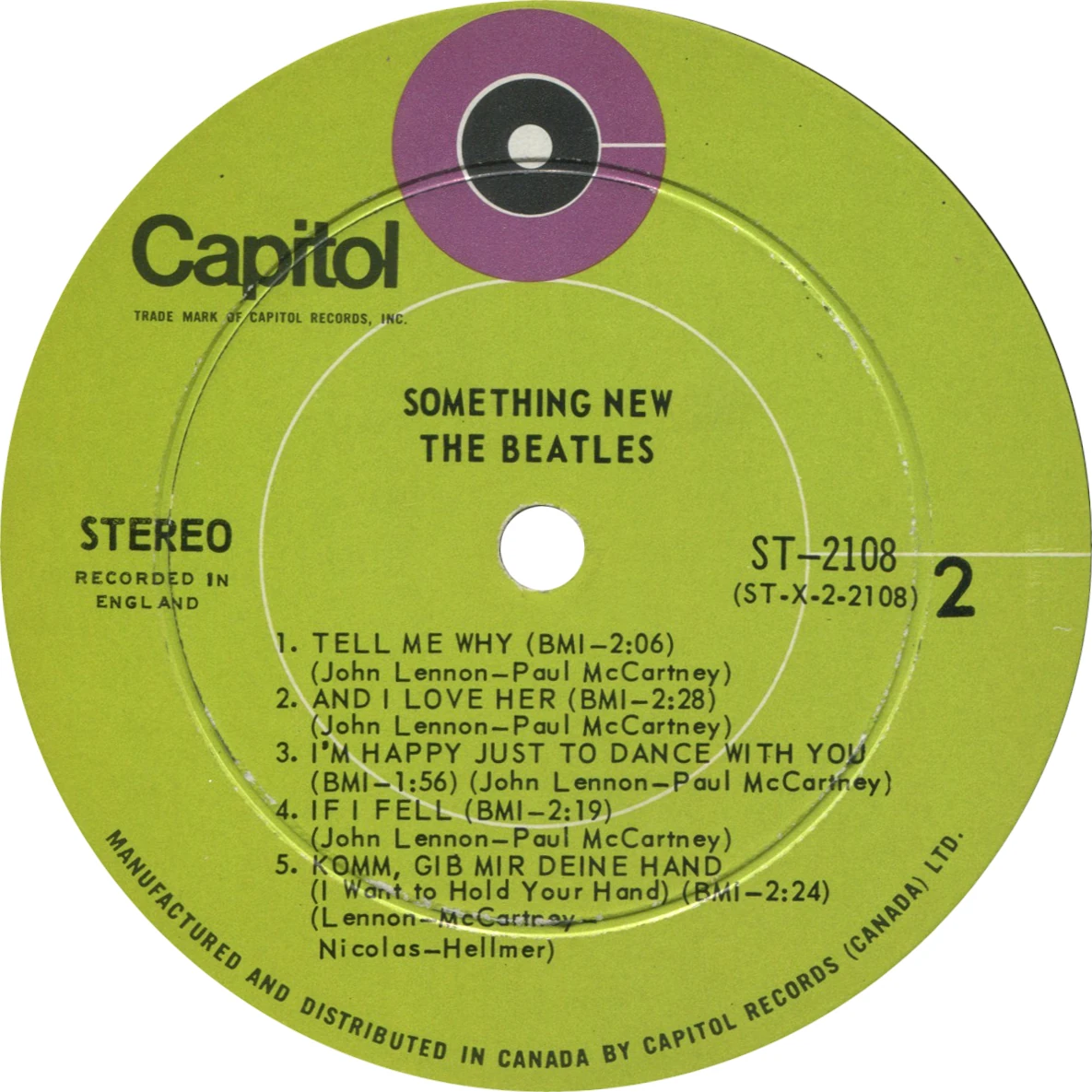 Something New, LP.2108.4.1, étiquette
