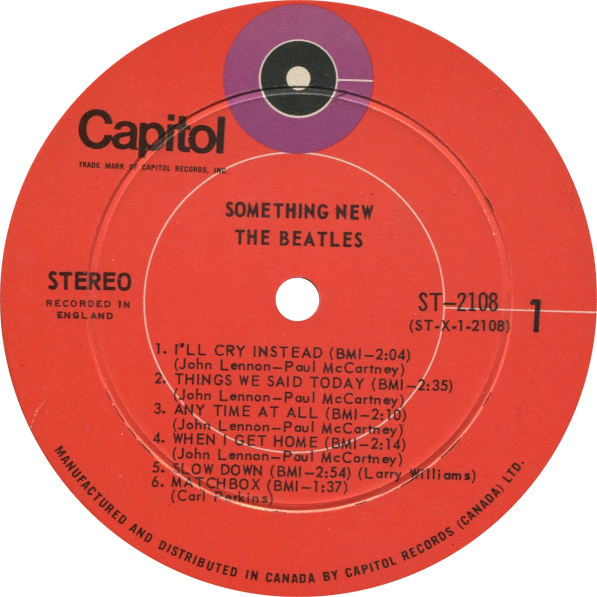 Something New, LP.2108.5.1, étiquette