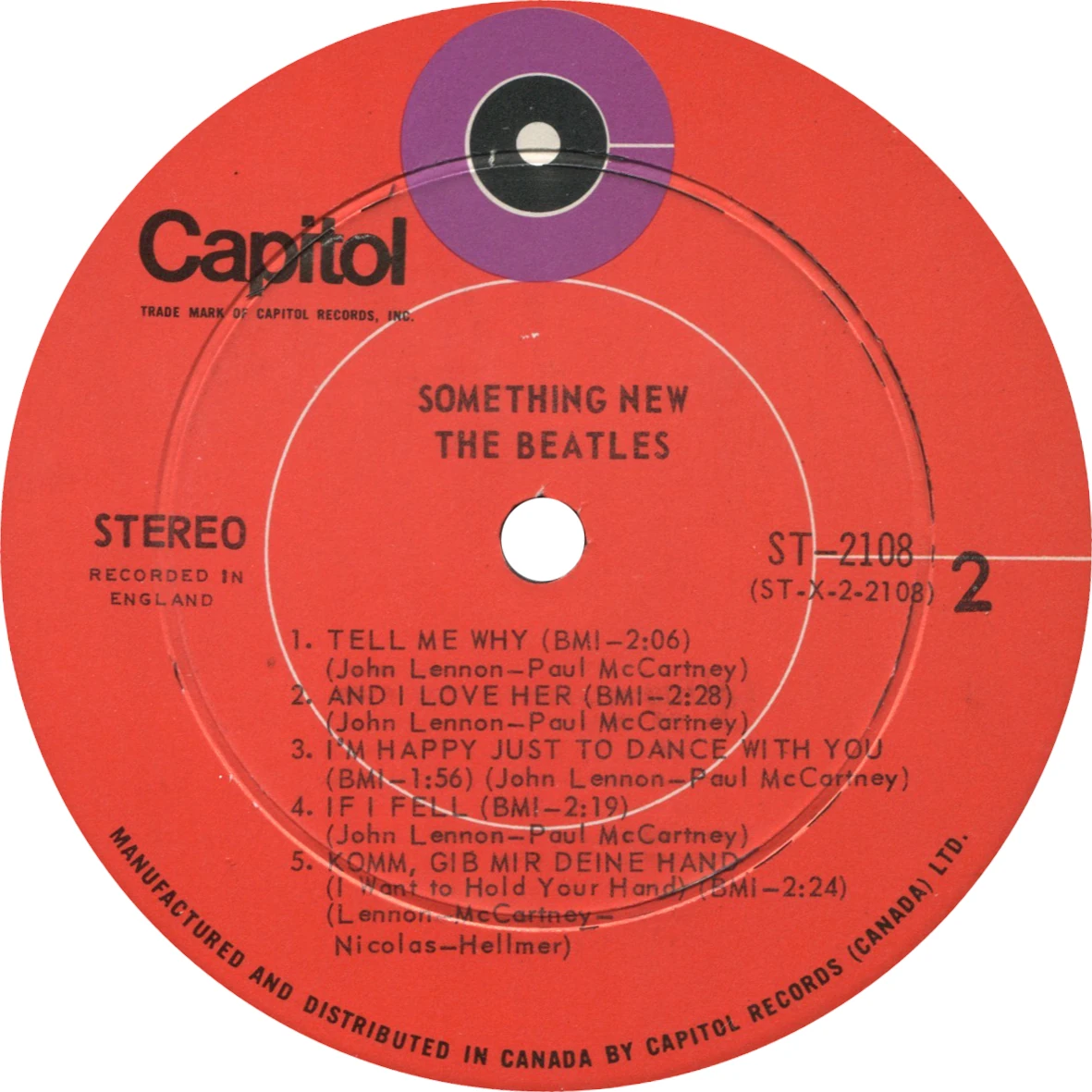 Something New, LP.2108.5.1, étiquette