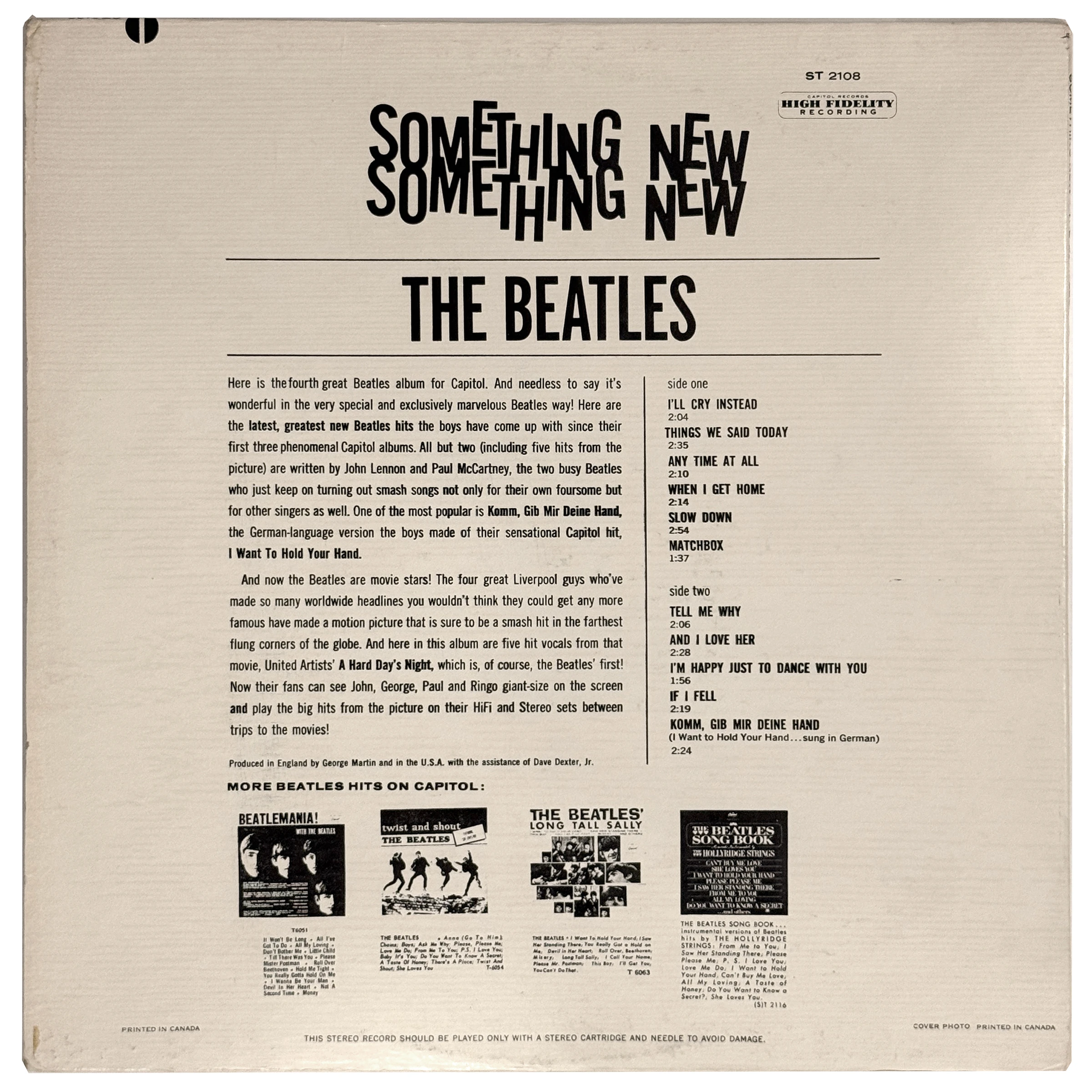 Something New, LP.2108.6.1, back cover
