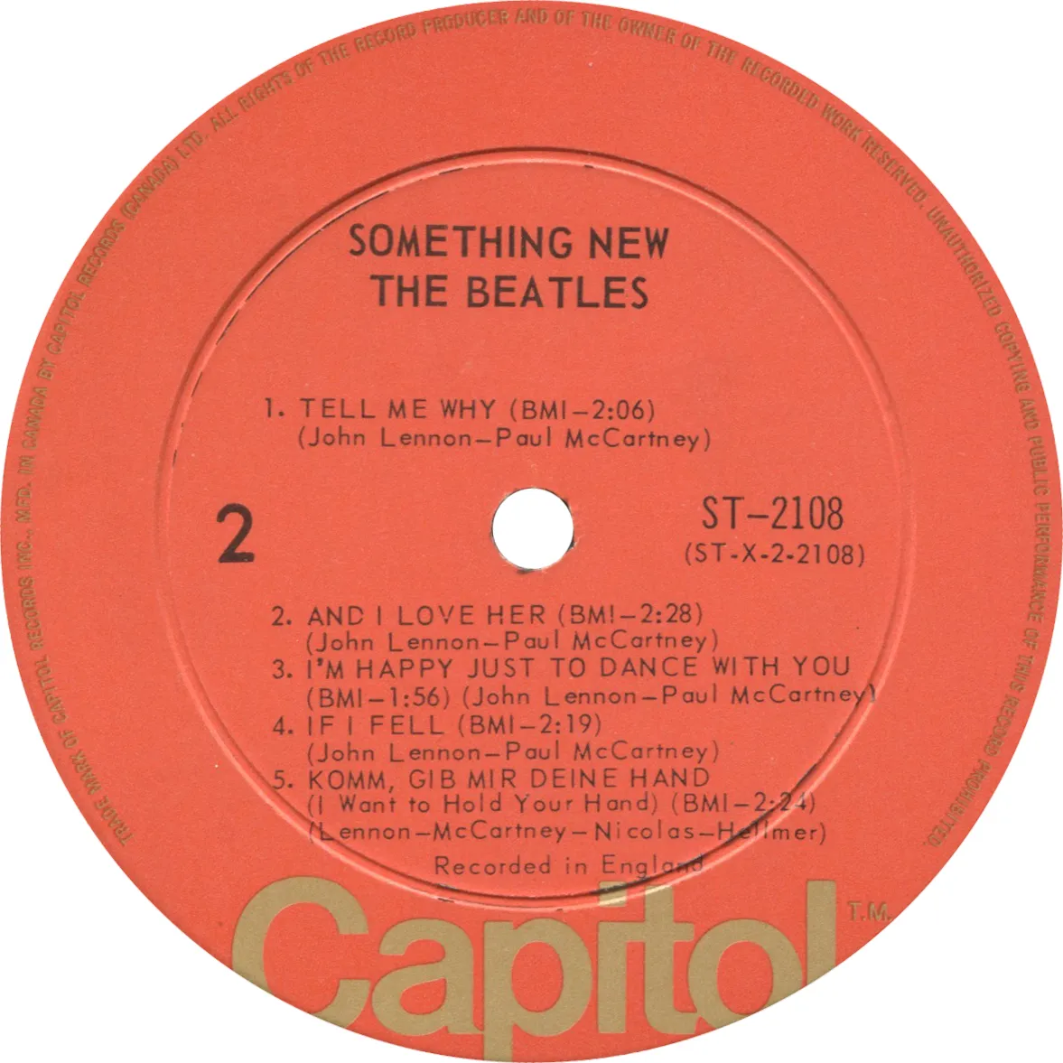 Something New, LP.2108.6.3, side 2 label