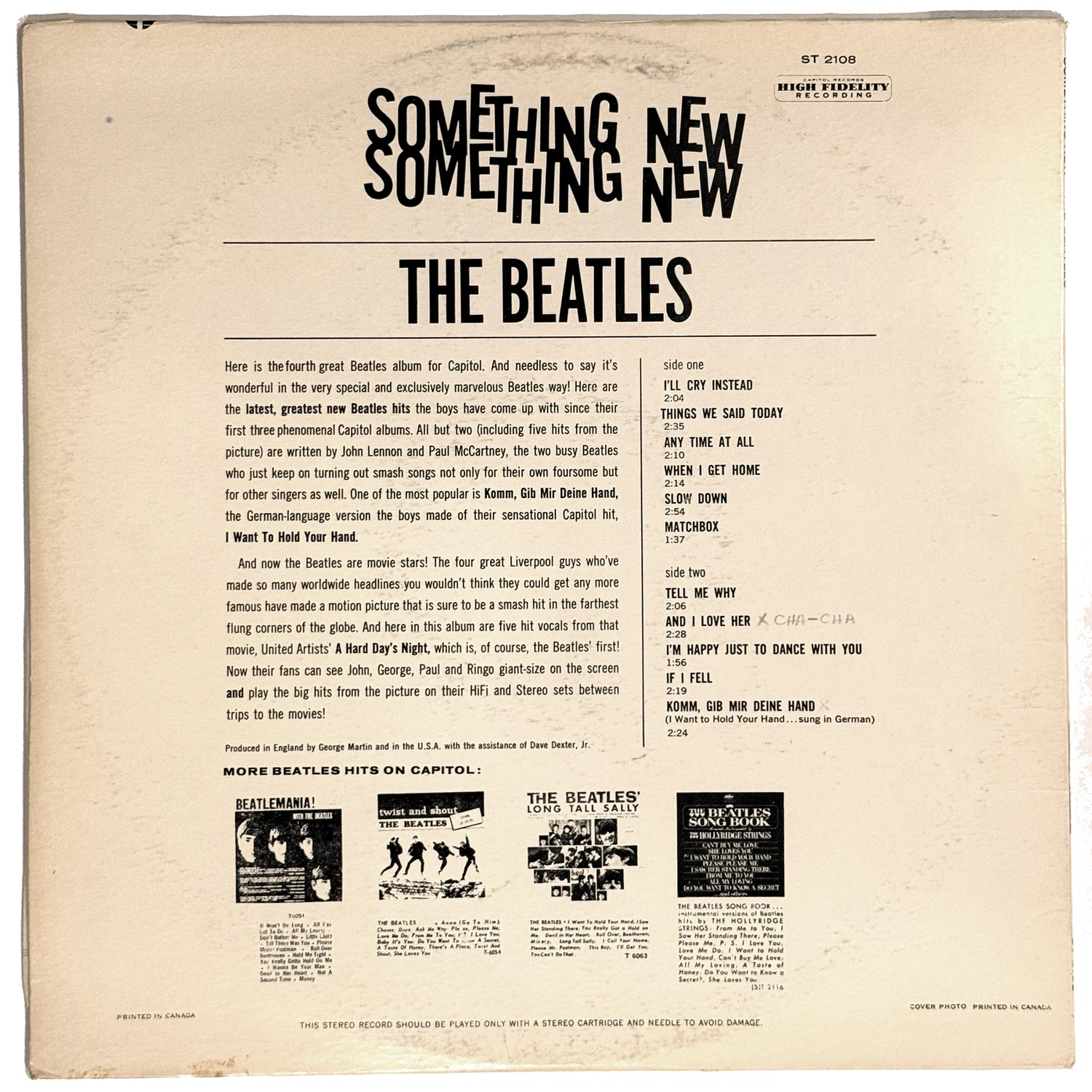 Something New, LP.2108.7.3, back cover