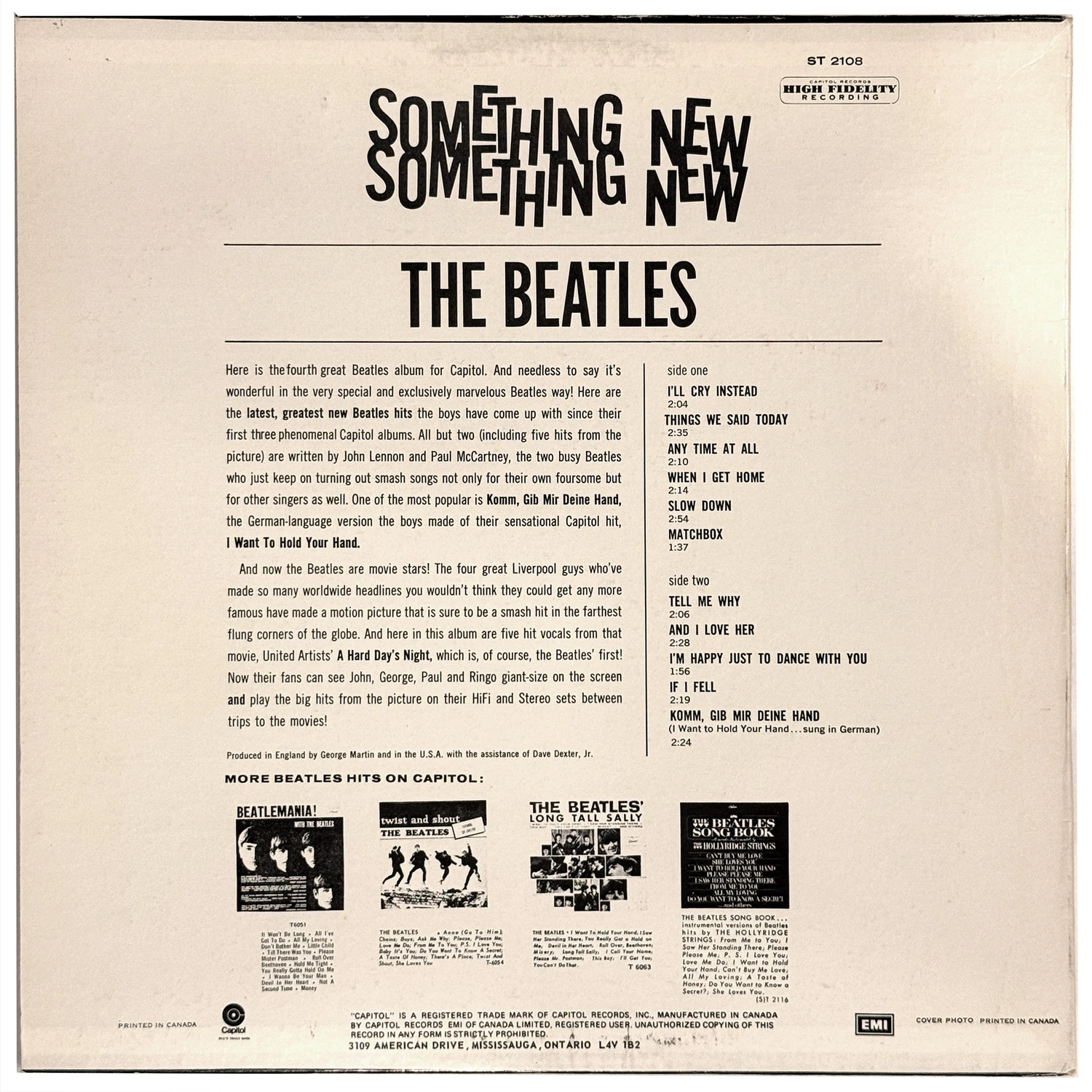 Something New, LP.2108.8.1, back cover