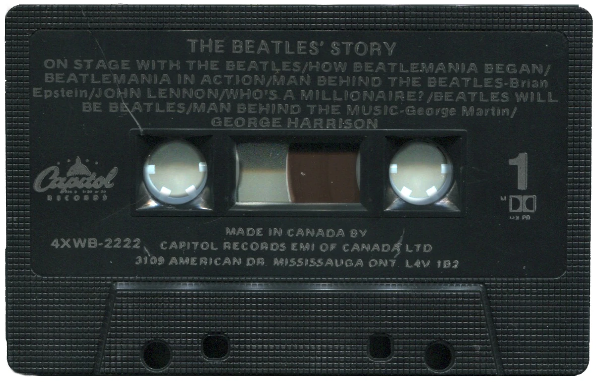 The Beatles' Story, K7.2222.6.1, cartouche noire, programme 1