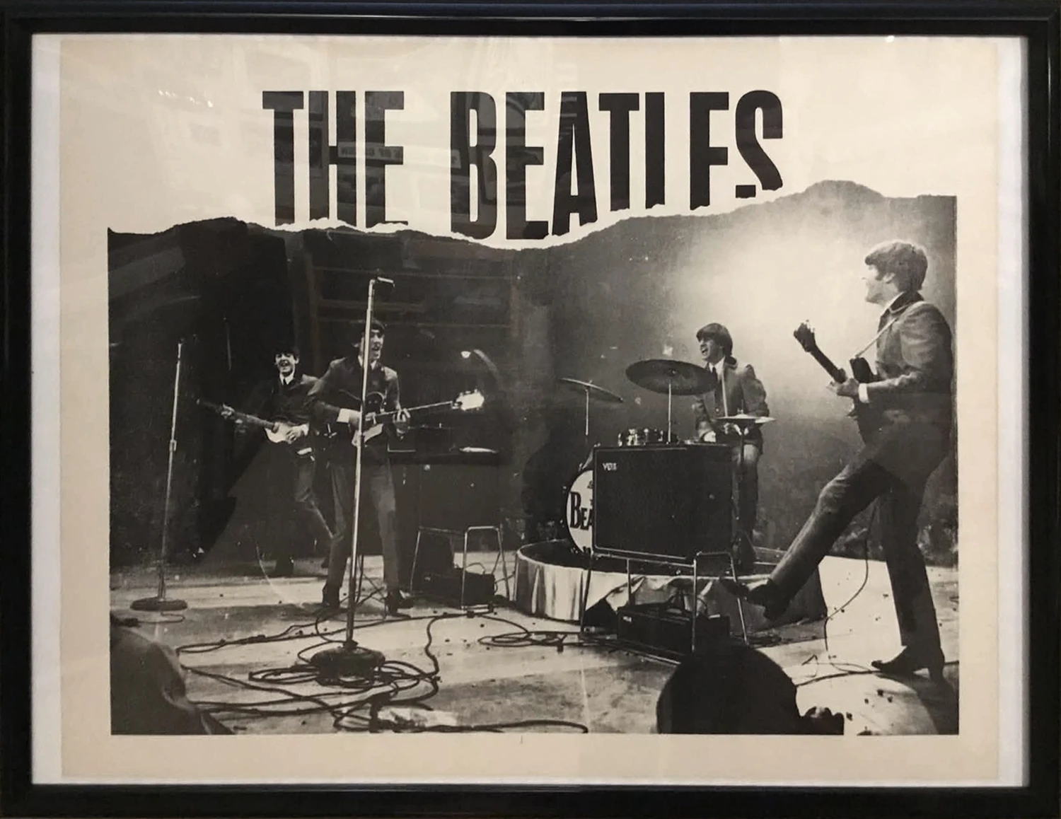 The Beatles' Story, promotional poster of the inside gatefold photo (framed)