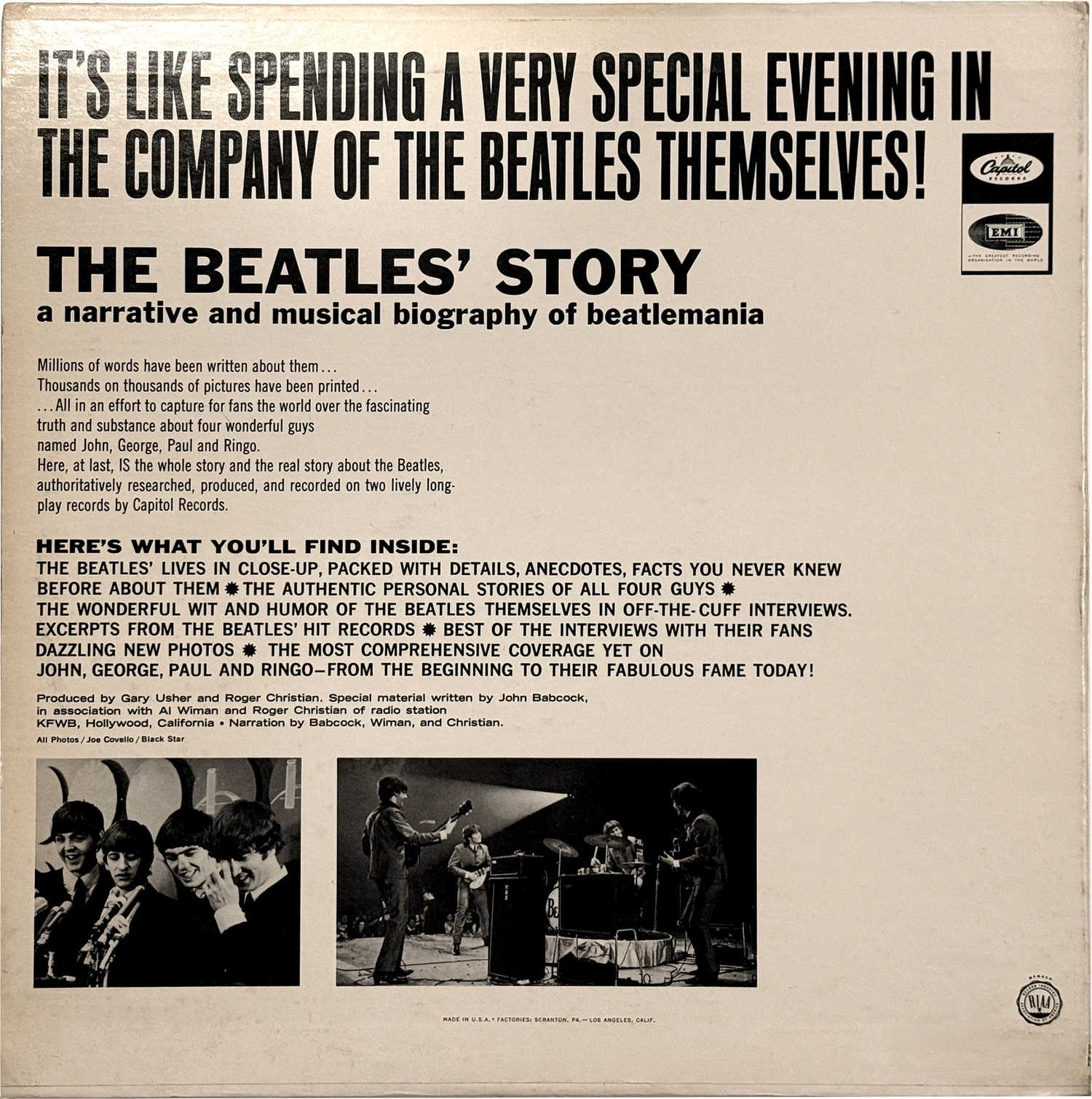 The Beatles' Story, LP.2222.1.2, photo de l’endos