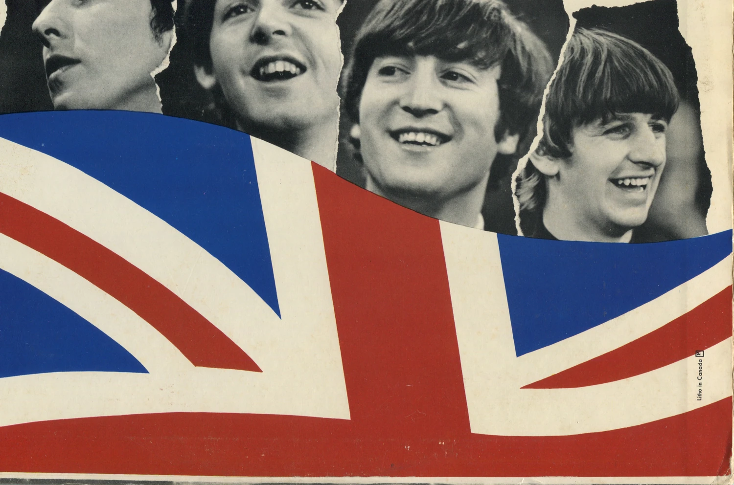 The Beatles' Story, LP.2222.1.2, détail du devant, mention Litho in Canada et logo de Parr's