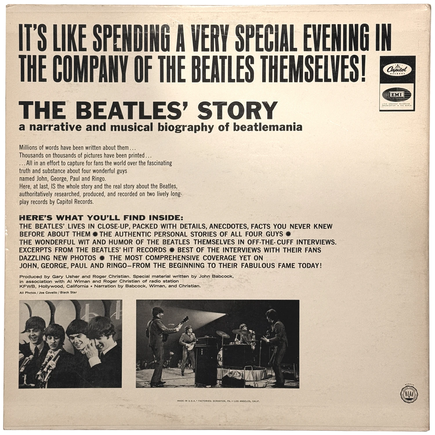 The Beatles' Story, LP.2222.2.1, back cover