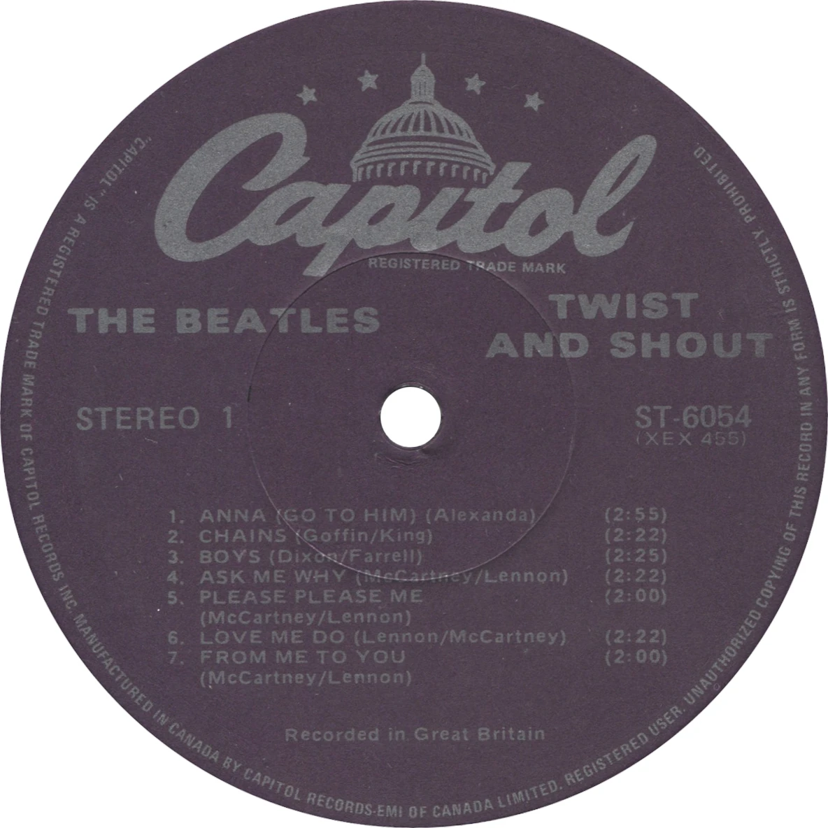 Twist And Shout, LP.6054.10.2