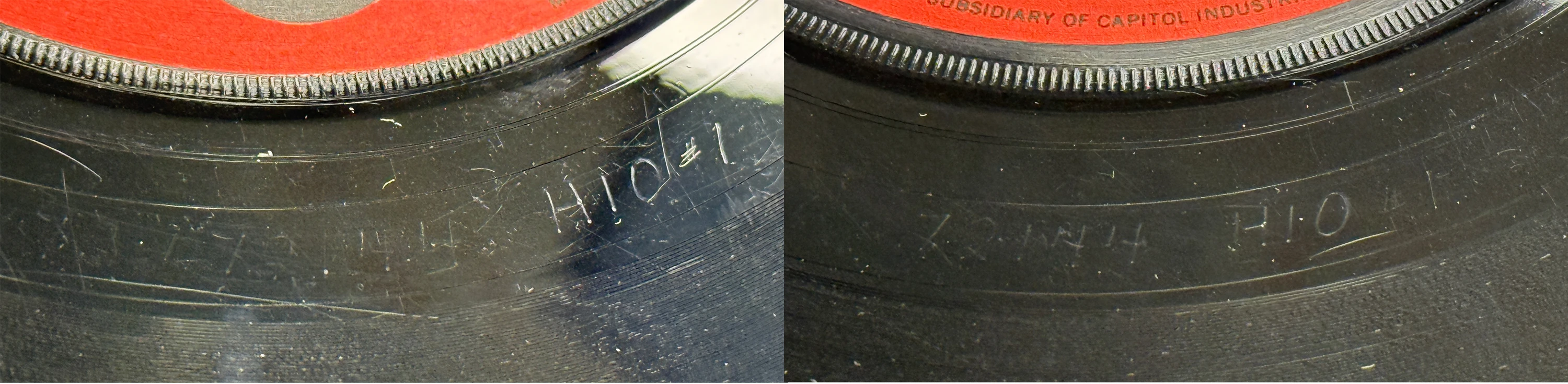 All My Loving / This Boy, 45.72144.US.3, matrix stamp detail
