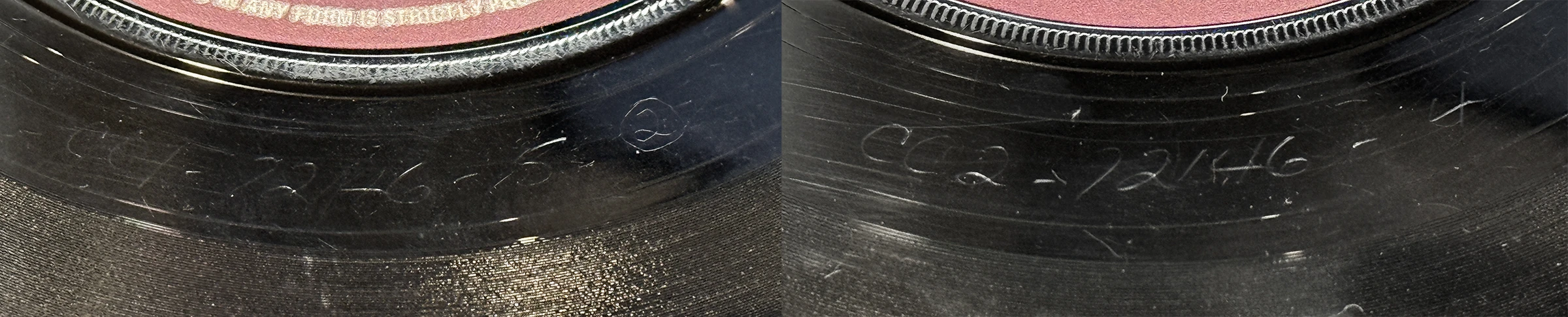 Twist And Shout / There's A Place, 45.72146.10.1, matrix stamp detail