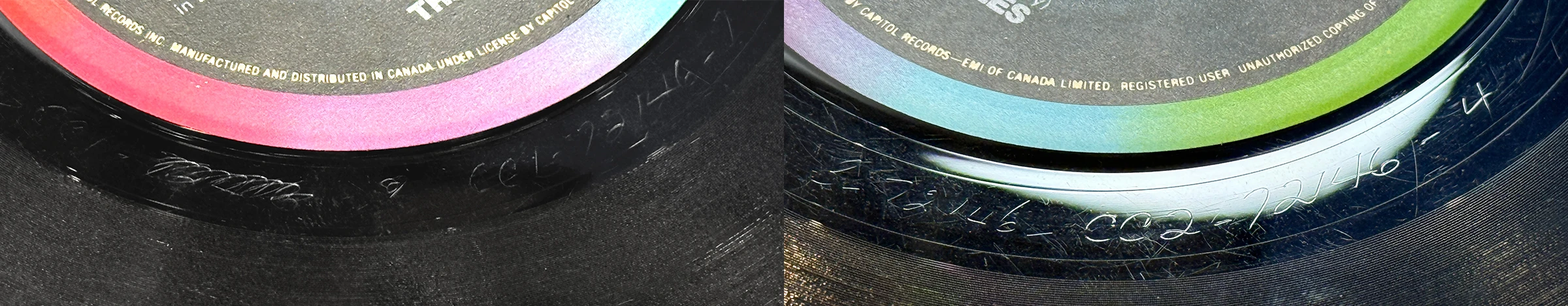 Twist And Shout / There's A Place, 45.72146.13.2, matrix stamp detail