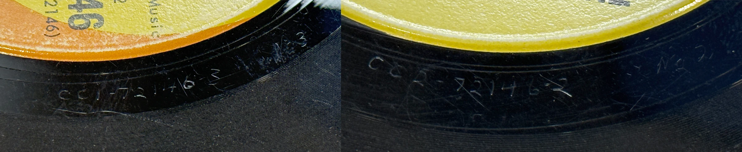 Twist And Shout / There's A Place, 45.72146.2.1, matrix stamp detail