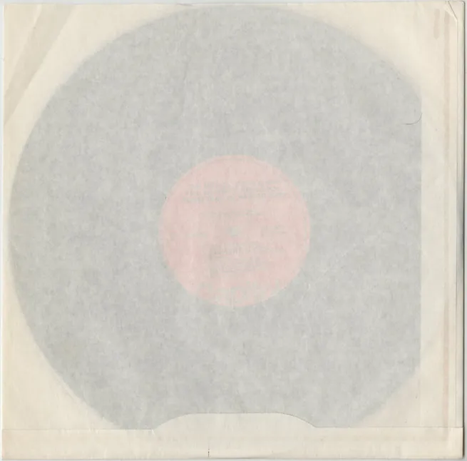 Inner Sleeves, plain paper sleeve type 2 reverse