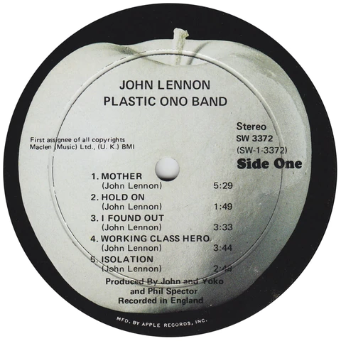 LP.APP3372.3.1, Apple blanche, pressage RCA