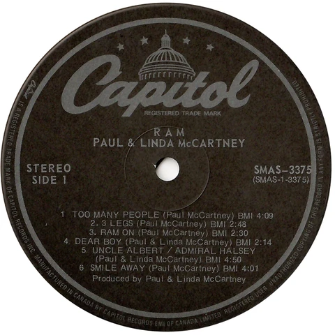 LP.APP3375.9.1, Capitol noire, pressage Compo