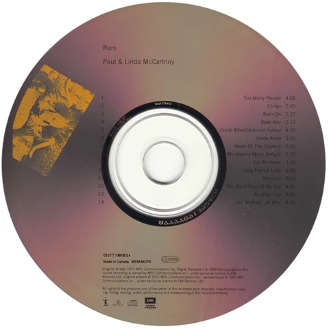 CD.APP3375.3.1, McCartney Collection EMI