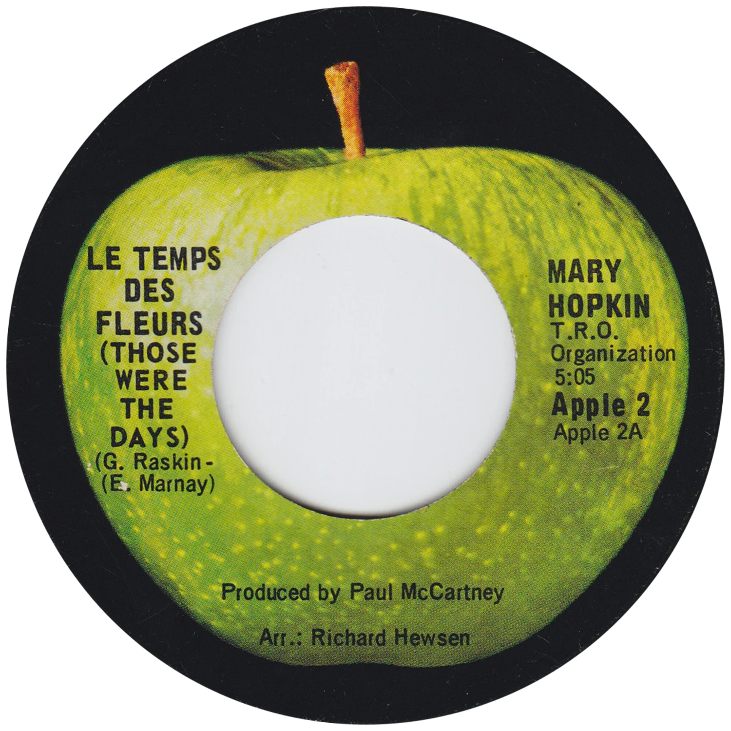 Le Temps Des Fleurs / Turn Turn Turn, 45.APPLE2.5.1