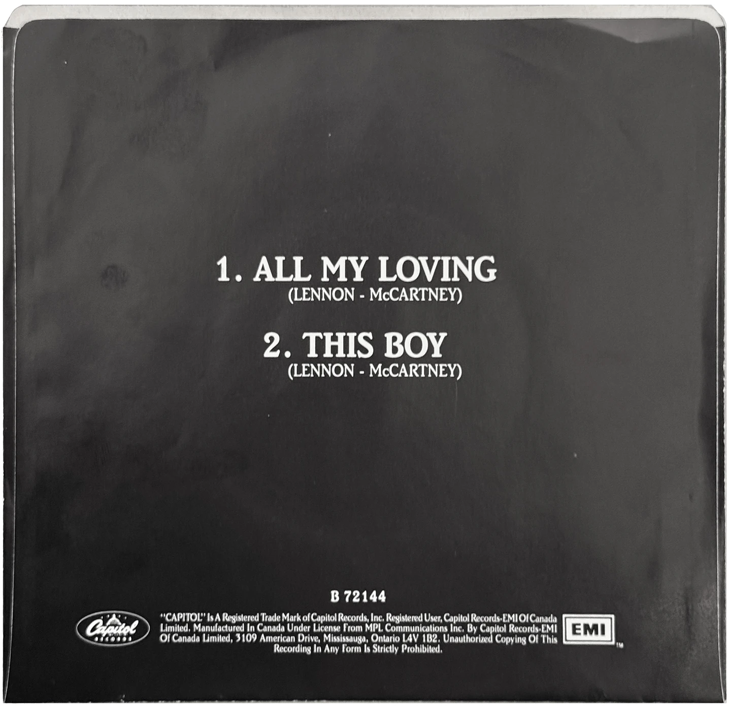 All My Loving / This Boy, 45.72144.13.2
