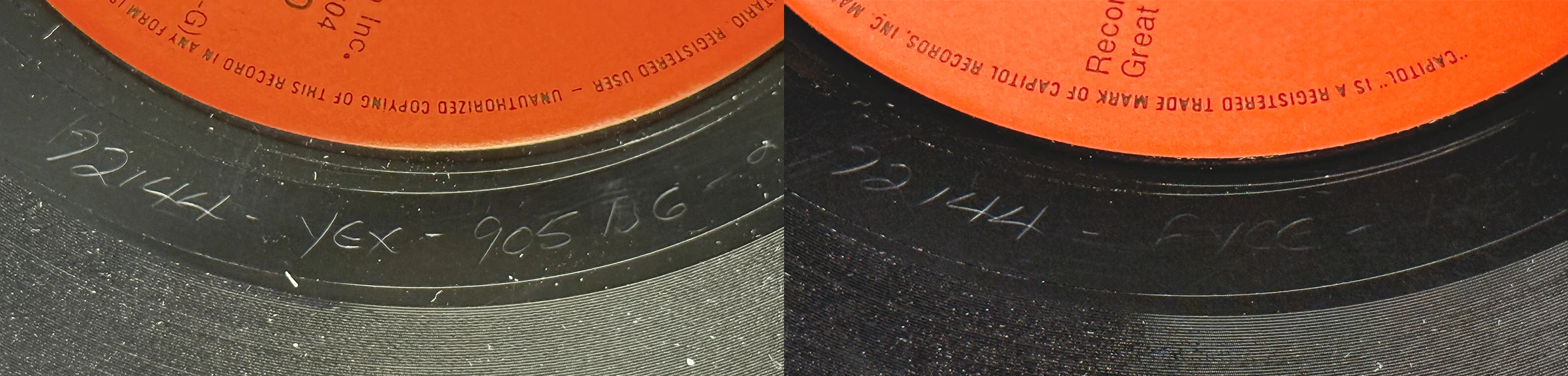All My Loving / This Boy, 45.72144.7.1, matrix stamp detail