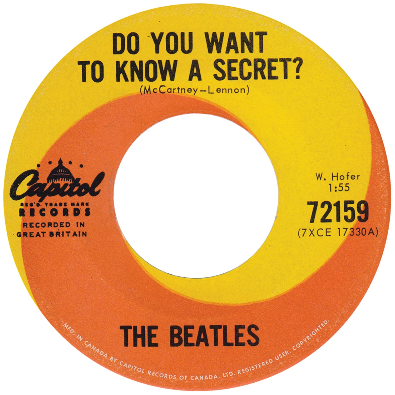 Do You Want To Know A Secret / Thank You Girl, 45.72159.1.1