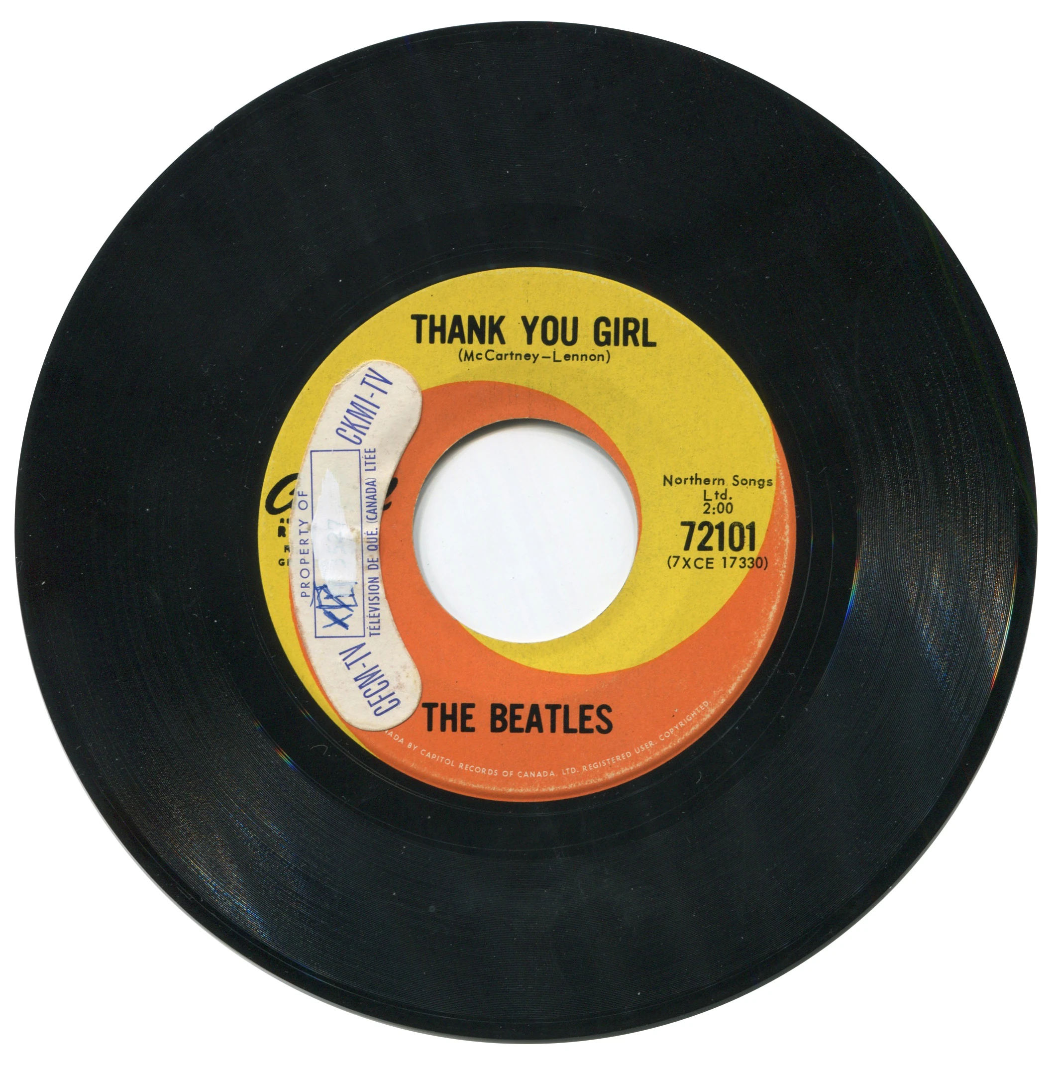 From Me To You / Thank You Girl, 45.72101.1.1