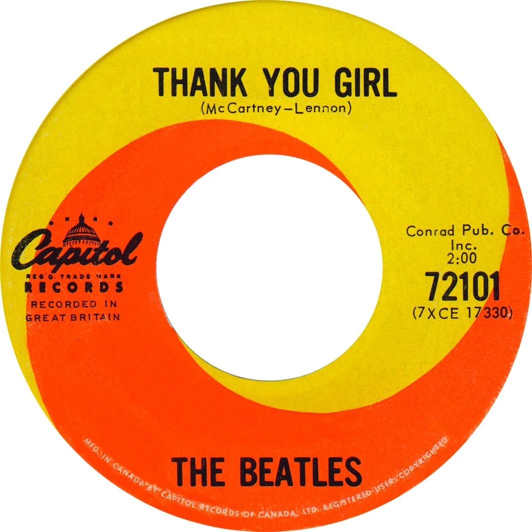 From Me To You / Thank You Girl, 45.72101.1.2