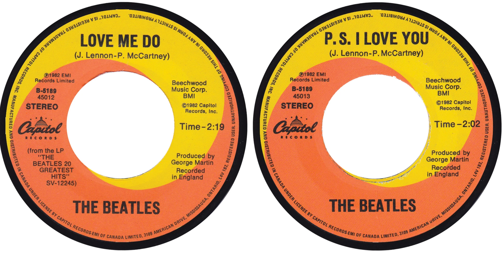 Love Me Do / P.S. I Love You, 45.5189.11.1