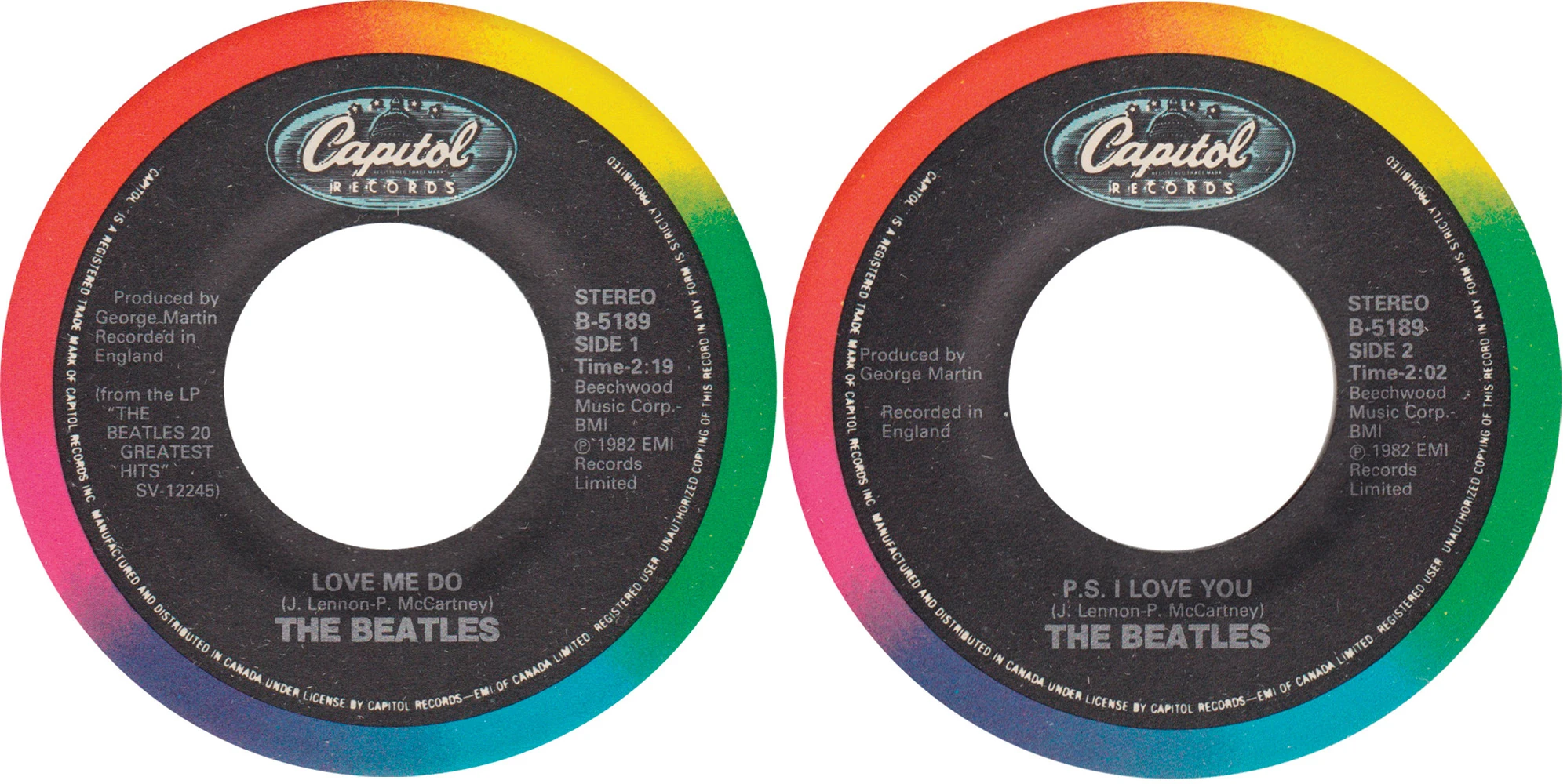 Love Me Do / P.S. I Love You, 45.5189.13.1